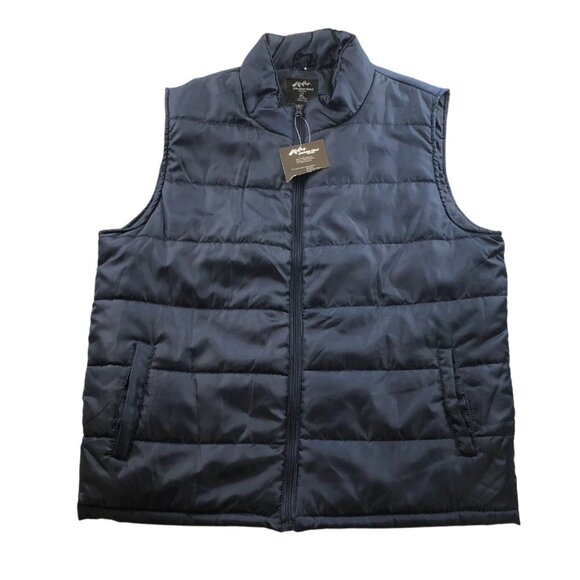 NWT Jackson Hole Outerwear Mens Vest Jacket Size XL Navy Puffer Full Zip Winter - Picture 1 of 10
